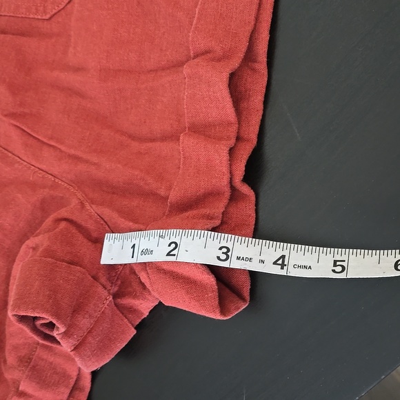 Asos Rust High-Waisted Paper Bag With Cuff Summer Comfort Size 8 - Picture 11 of 11